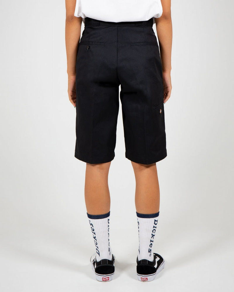 13" Loose Fit Multi Pocket Work Shorts - Black