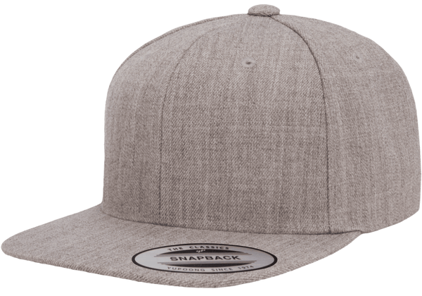 YP CLASSICS PREMIUM SNAPBACK CAP GREY MARLE Custom Teez NZ