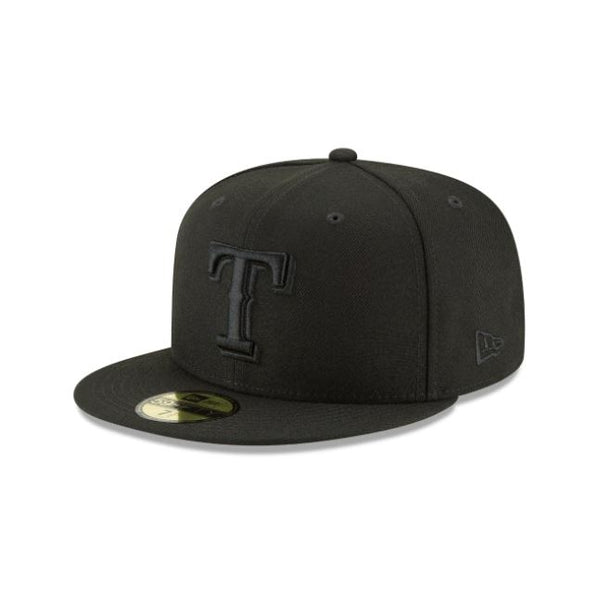 Texas Rangers 59FIFTY Fitted Cap - Black on Black – Custom Teez NZ