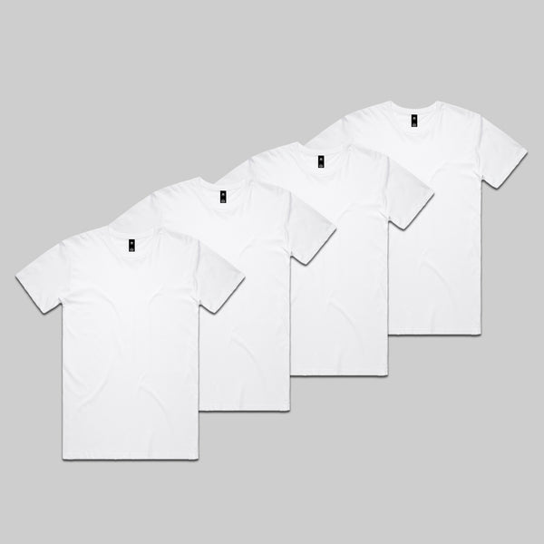 White Staple Tee Bundle | 4 Pack + Gift Box