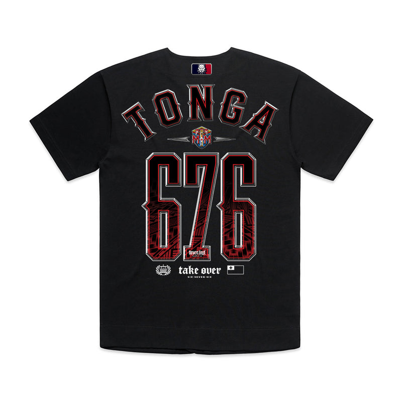 Tonga 676 Heavy Hitter Baseball Jersey - Black