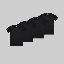 Black Staple Tee Bundle | 4 Pack + Gift Box
