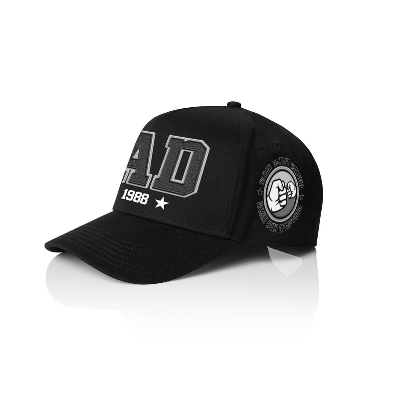 DAD COLLEGE STYLE_ Printed Frame Cap with Custom Date + names on side panel