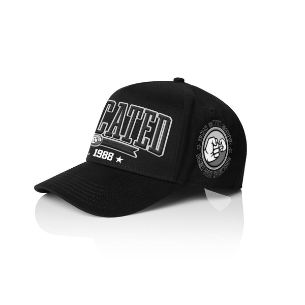 DADICATED COLLEGE STYLE_ Printed Frame Cap with Custom Date + names on side panel