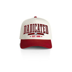 DADICATED COLLEGE STYLE_2TONE Printed Frame Cap with Custom Date + names on side panel