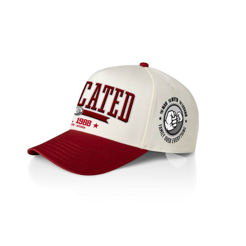 DADICATED COLLEGE STYLE_2TONE Printed Frame Cap with Custom Date + names on side panel