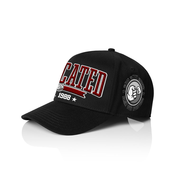 DADICATED COLLEGE STYLE_ Printed Frame Cap with Custom Date + names on side panel