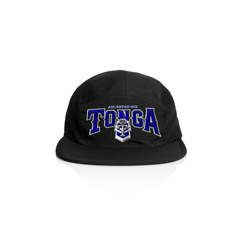 Tonga Royalty Team Arch Active Finn Cap - BLACK-MESH
