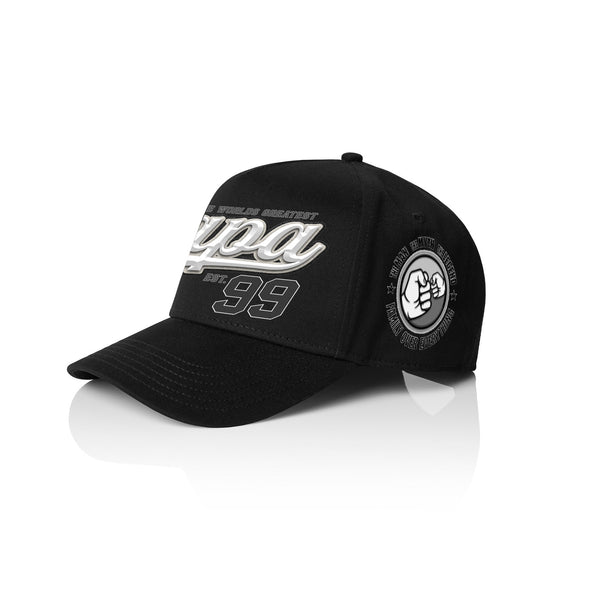 PAPA 3D TEAM SCRIPT STYLE_ Printed Frame Cap with Custom Date + names on side panel