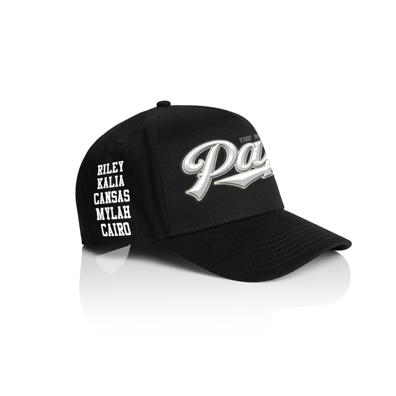 PAPA SWOOSH STYLE_ Printed Frame Cap with Custom Date + names on side panel