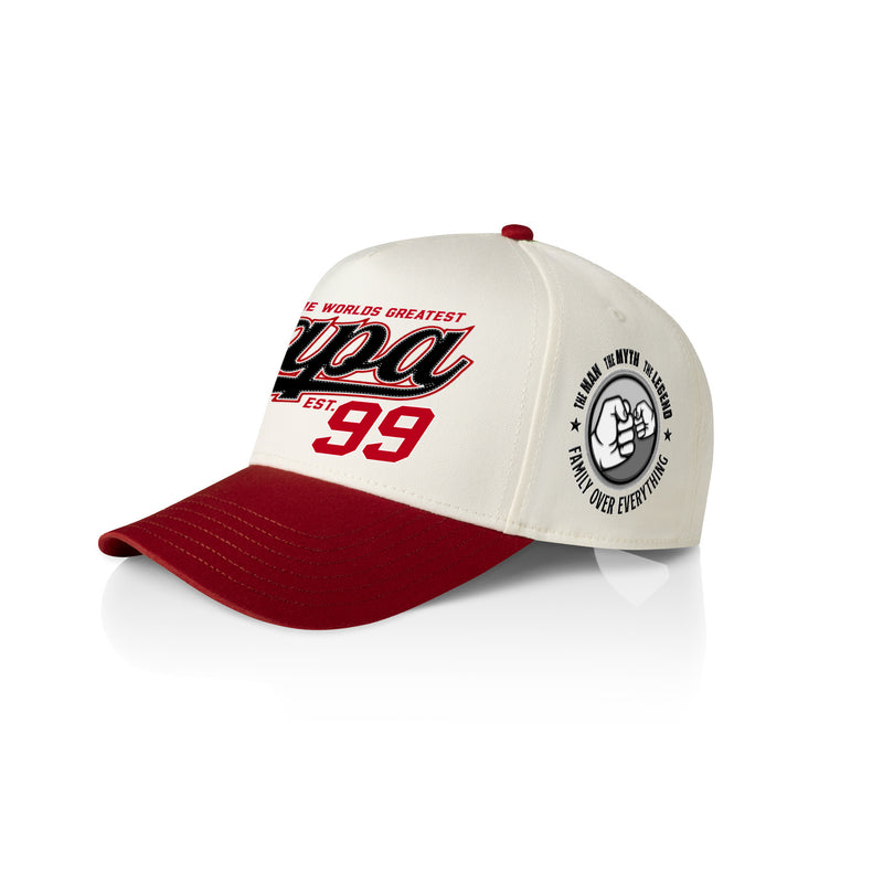 PAPA SWOOSH STYLE_2TONE Printed Frame Cap with Custom Date + names on side panel