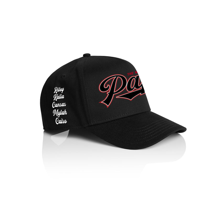 PAPA SWOOSH STYLE_ Printed Frame Cap with Custom Date + names on side panel