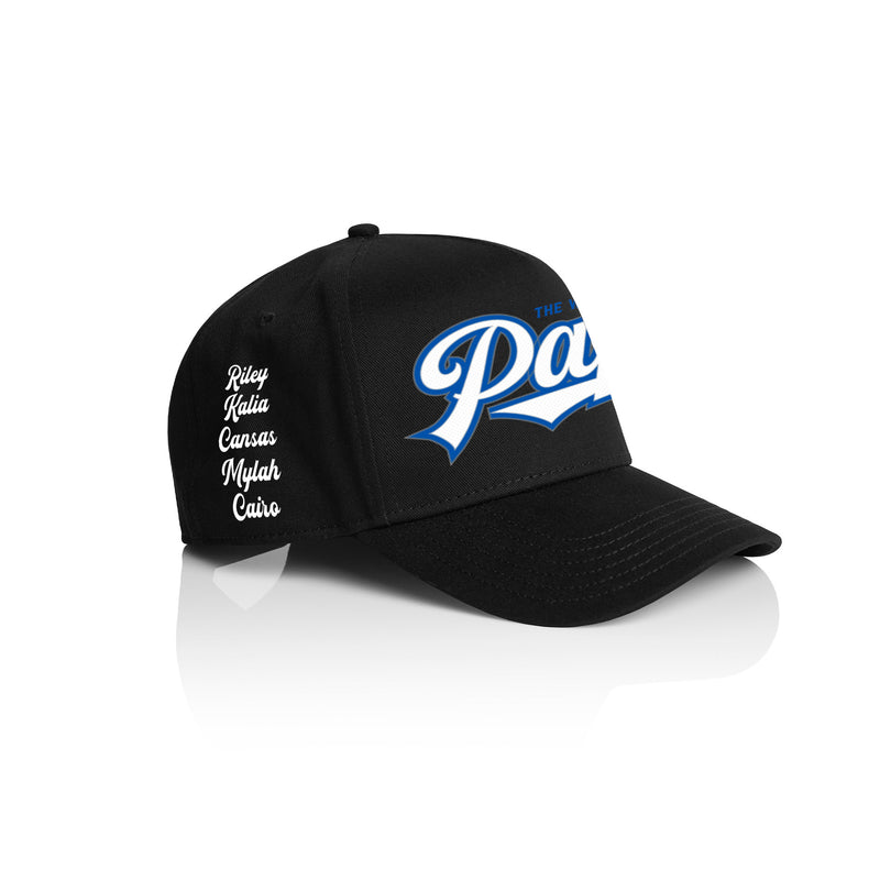 PAPA SWOOSH STYLE_ Printed Frame Cap with Custom Date + names on side panel