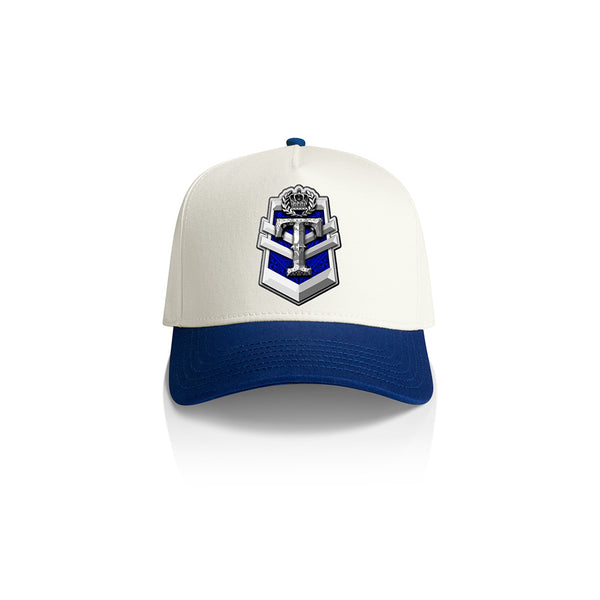 Tonga Royalty T Shield A-Frame Cap - 2TONE ROYAL-WHITE