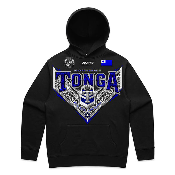 Tonga V Royalty League Relax Hoodie - Black