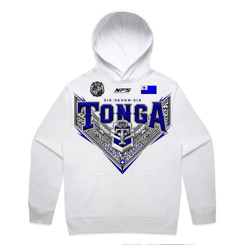 Tonga Royalty V League Relax Hoodie - White