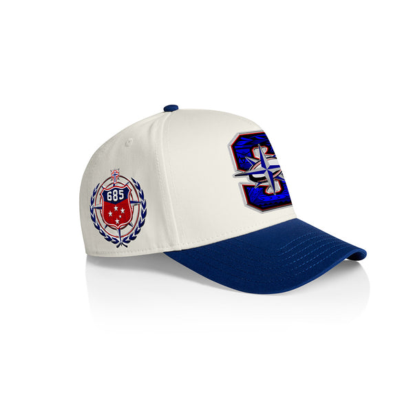 Samoa S GANG A-Frame Cap - 2TONE ROYAL-WHITE