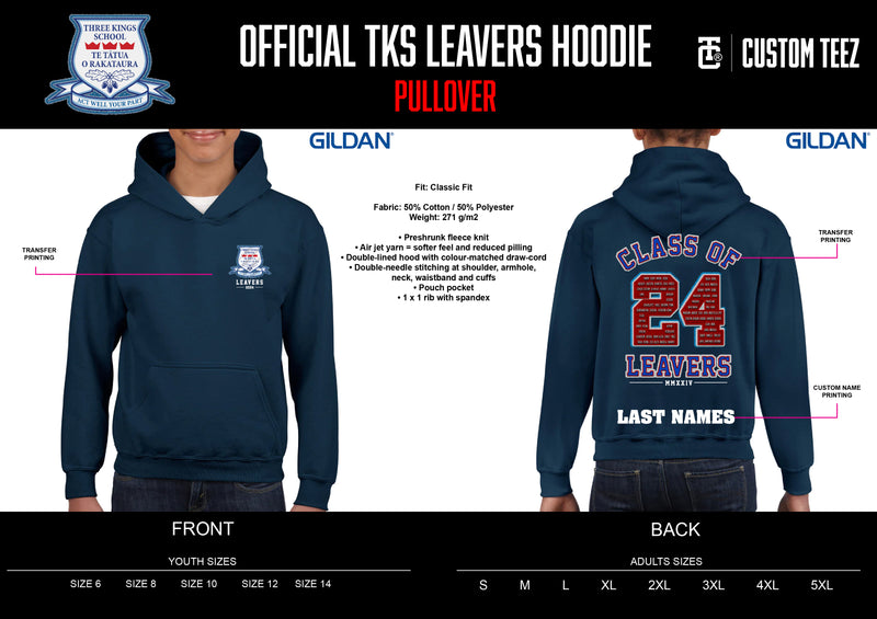 Three Kings School Leavers Hoodie - Class of 2024