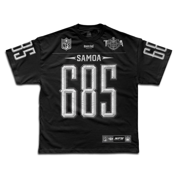 Samoa 685 NFL Grid Iron Tee | Super Heavyweight Oversize_BLACK
