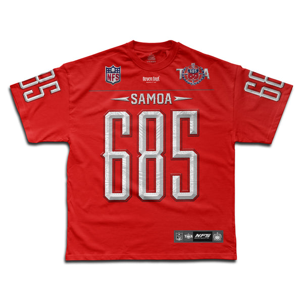 Samoa 685 NFL Grid Iron Tee | Super Heavyweight Oversize_RED