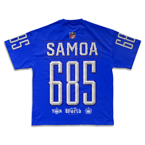 Samoa 685 NFL Grid Iron Tee | Super Heavyweight Oversize_ROYAL