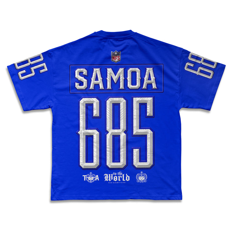 Samoa 685 NFL Grid Iron Tee | Super Heavyweight Oversize_ROYAL