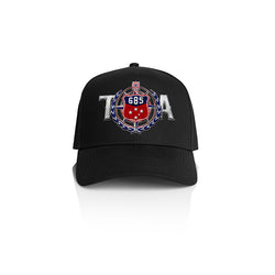 Samoa Team Coat of Arms A-Frame Cap - BLACK-BLACK