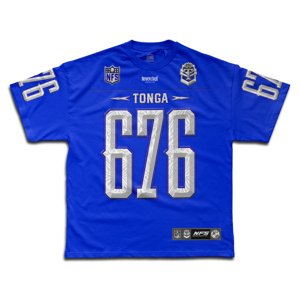 Tonga 676 NFL Grid Iron Tee | Super Heavyweight Oversize_ROYAL