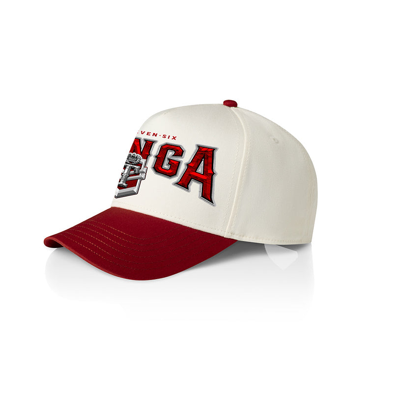 Tonga Team Arch A-Frame Cap - 2TONE RED-WHITE