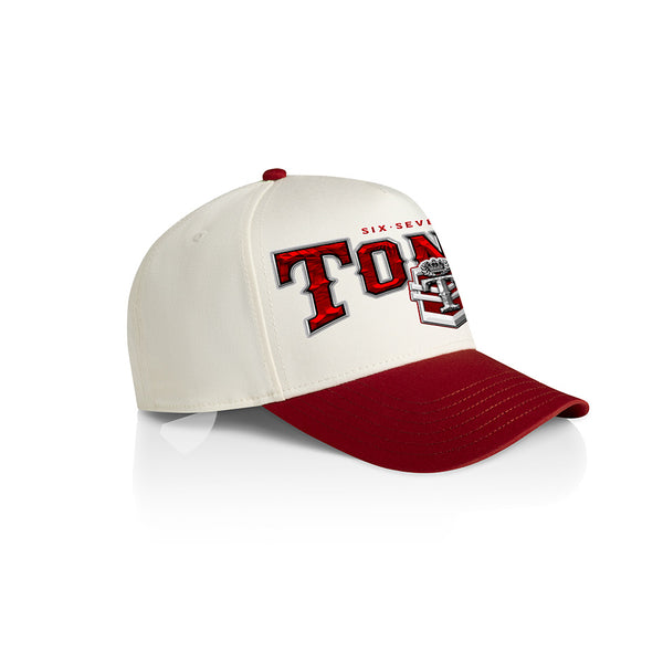 Tonga Team Arch A-Frame Cap - 2TONE RED-WHITE