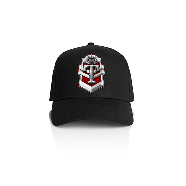 Tonga T Shield A-Frame Cap - BLACK
