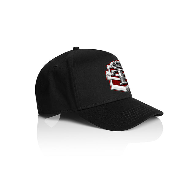 Tonga T Shield A-Frame Cap - BLACK