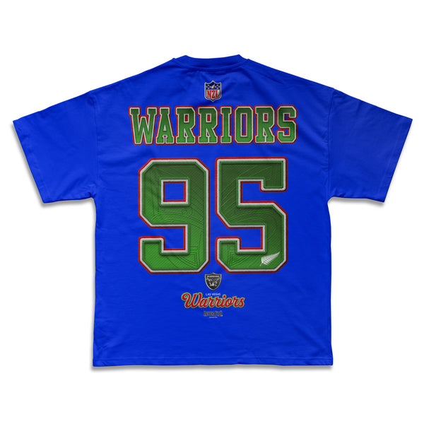 WAHS Vegas Raiders Football Oversize Boxy Tee - Royal Blue_Made to order