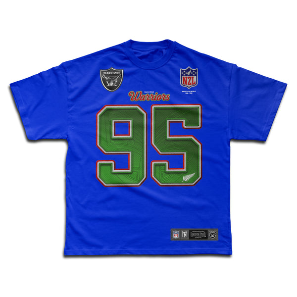 WAHS Vegas Raiders Football Oversize Boxy Tee - Royal Blue_Made to order