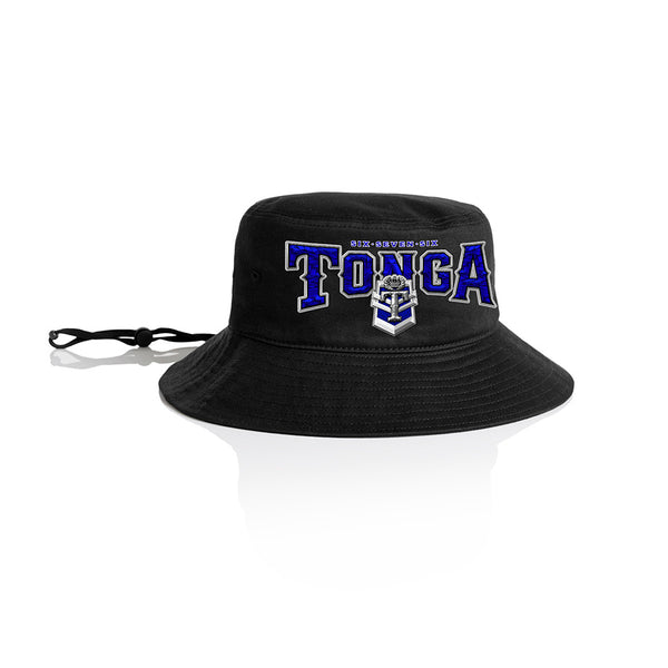 Tonga Royalty Team Arch Wide Brim Bucket Hat - BLACK