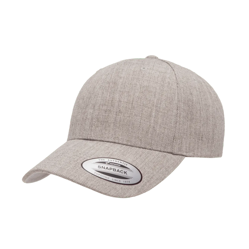YP CLASSICS® WOOLBLEND CURVE SNAPBACK CAP - GREY MARLE