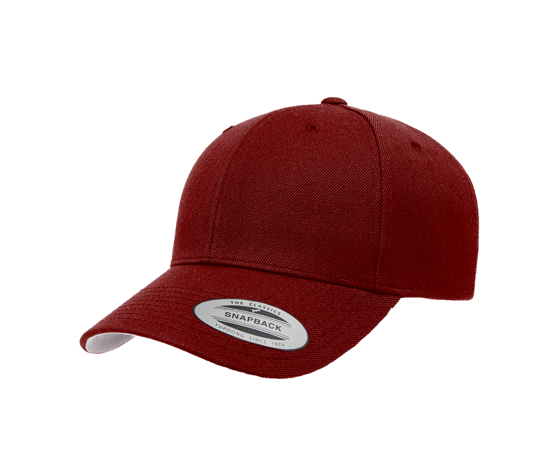 YP CLASSICS® WOOLBLEND CURVE SNAPBACK CAP - MAROON