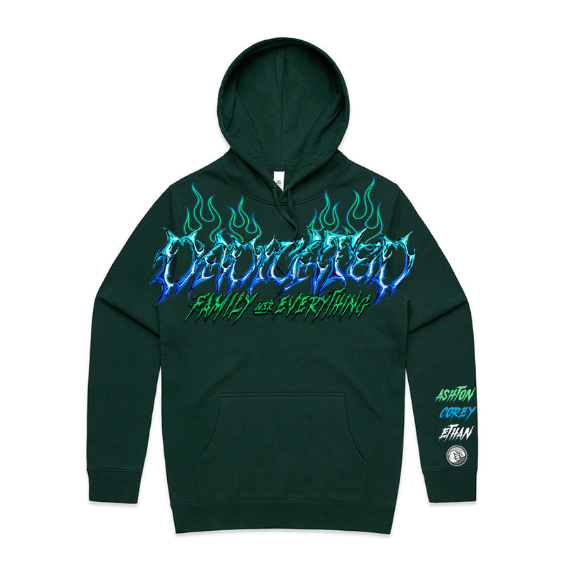 Custom Printed Hoodie for Dad - With Custom Names on sleeve - DADICATED RAZOR CHROME STYLE