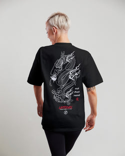 Year of the Dragon Oversize Tee - Red/White
