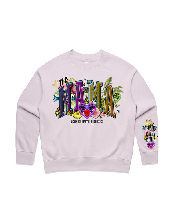 Custom Printed Sweatshirt for Mum - With Custom kids names on sleeve - 05_Mama Style