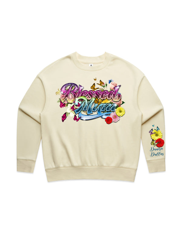 Custom Printed Sweatshirt for Mum - With Custom kids names on sleeve - 07_Mama Style