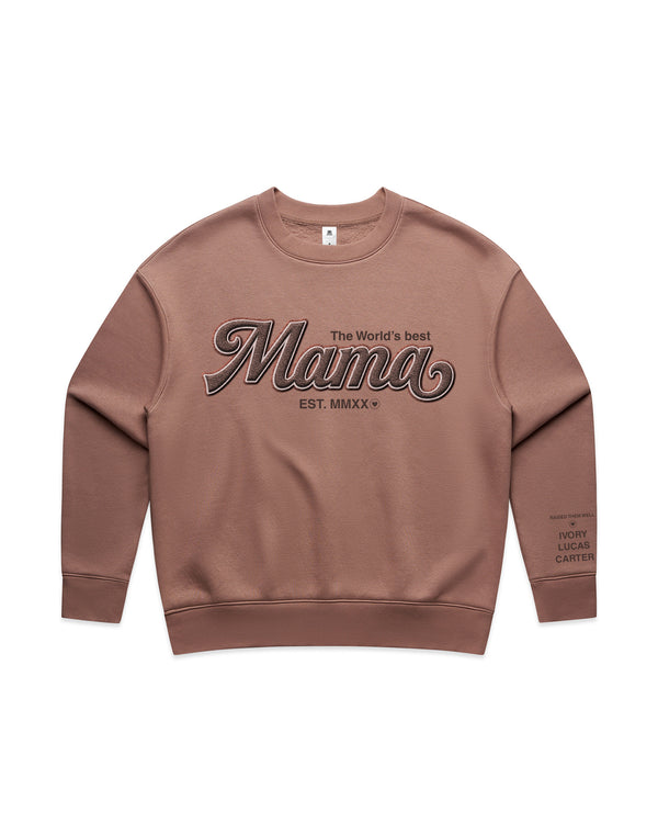 Custom Printed Sweatshirt for Mum - With Custom date and names on sleeve - 10_Mama Style