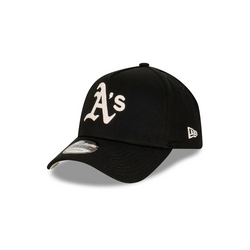 OAKLAND ATHLETICS 9FORTY A-FRAME - BLACK IVORY CHAINSTITCH