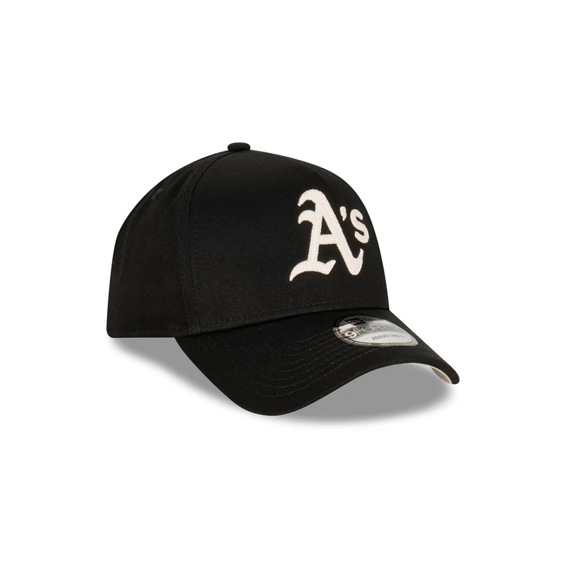 OAKLAND ATHLETICS 9FORTY A-FRAME - BLACK IVORY CHAINSTITCH