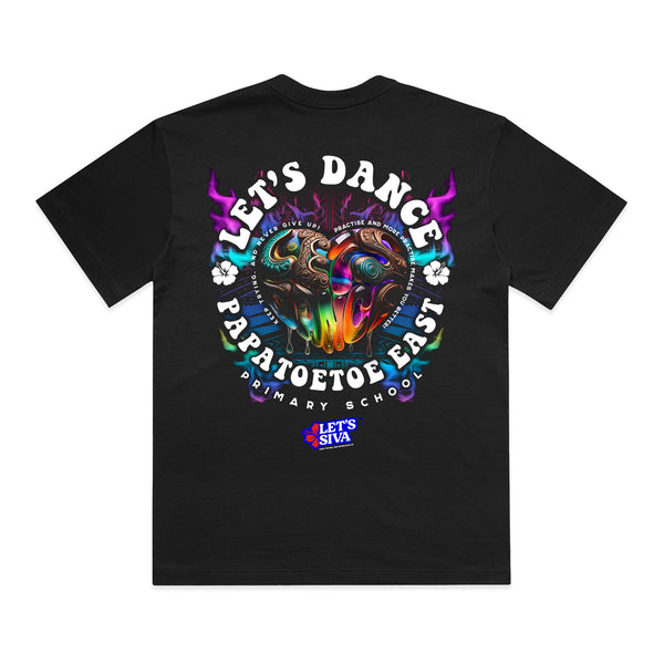 LET'S SIVA PRE-ORDER PAPATOETOE EAST SCHOOL_ ADULTS BOX TEE [shorter body length]