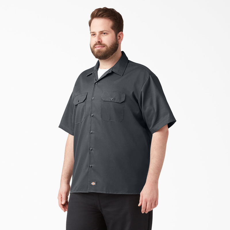 Short Sleeve Work Shirt - CHARCOAL