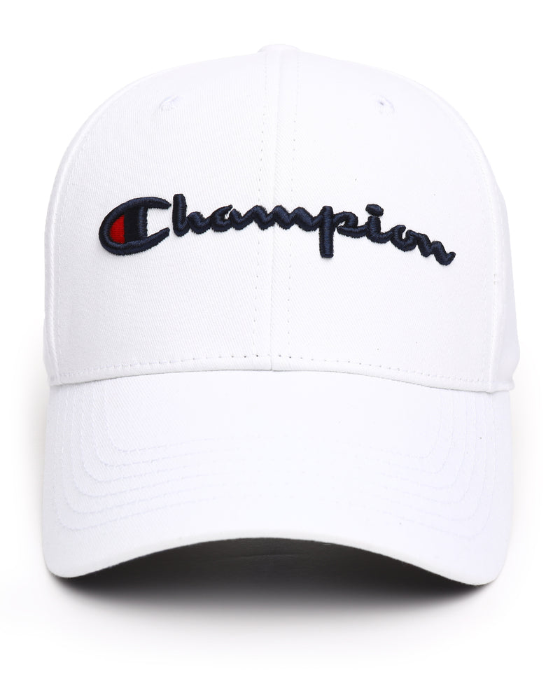 CHAMPION SCRIPT CLASSIC DAD HAT - WHITE