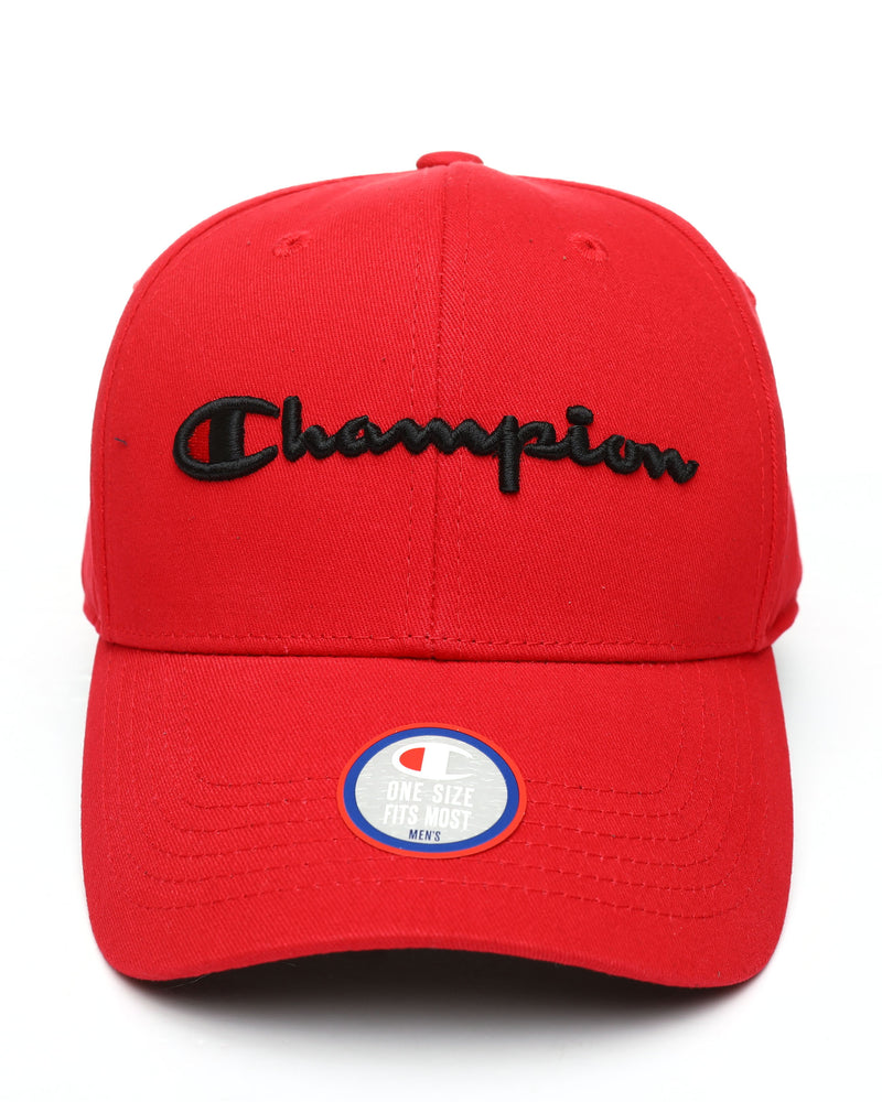 CHAMPION SCRIPT CLASSIC DAD HAT - RED