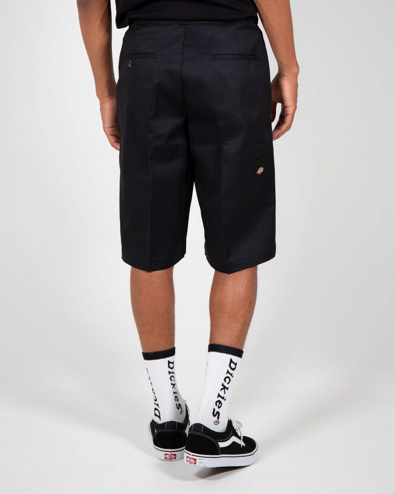 13" Loose Fit Multi Pocket Work Shorts - Black