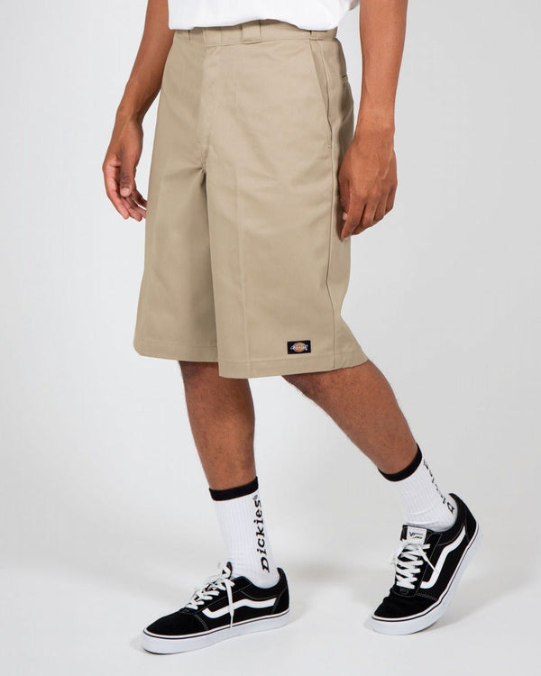 13" Loose Fit Multi Pocket Work Shorts - Khaki